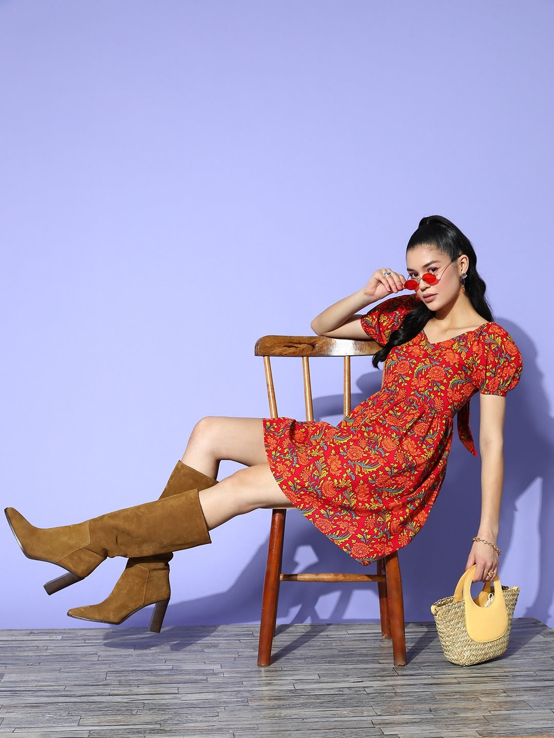 Yufta Printed A-Line Dress  Grab2Buy Yufta Grab2Buy