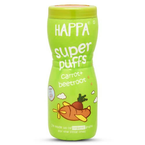 Happa Multigrain Carrot & Beetroot Melts Super Puffs (8 Months+) 