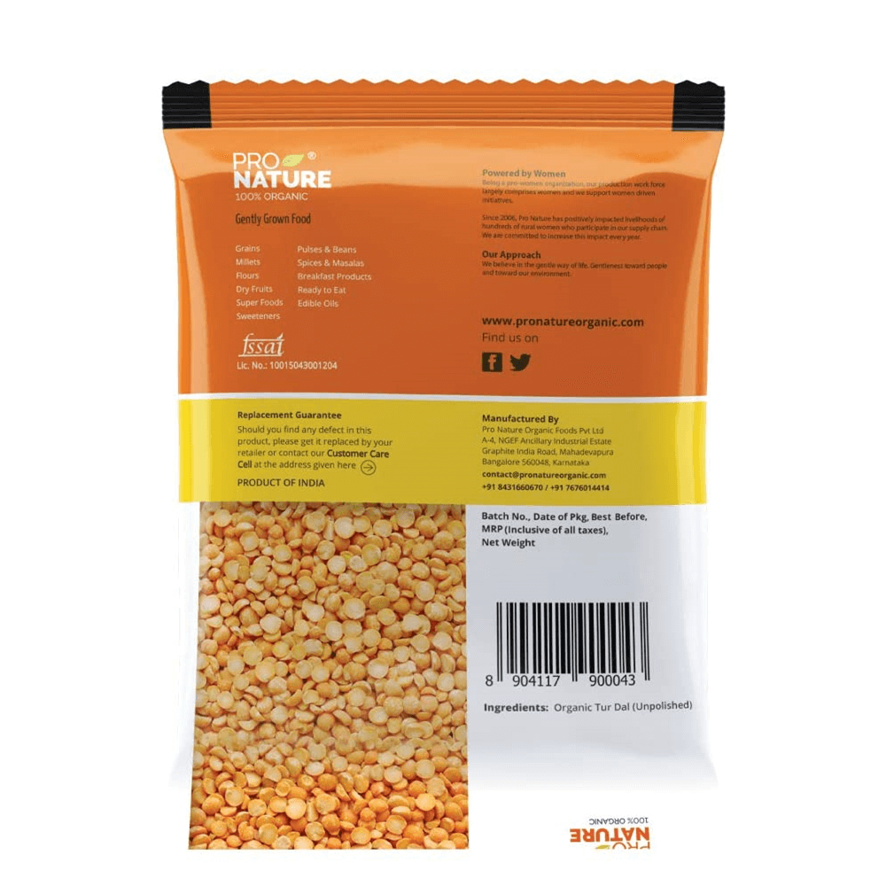 Pro Nature Organic Tur Dal (Unpolished) 