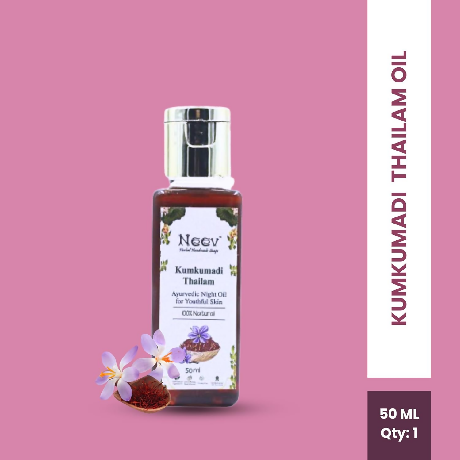 Neev Herbal Handmade Soaps Kumkumadi Oil