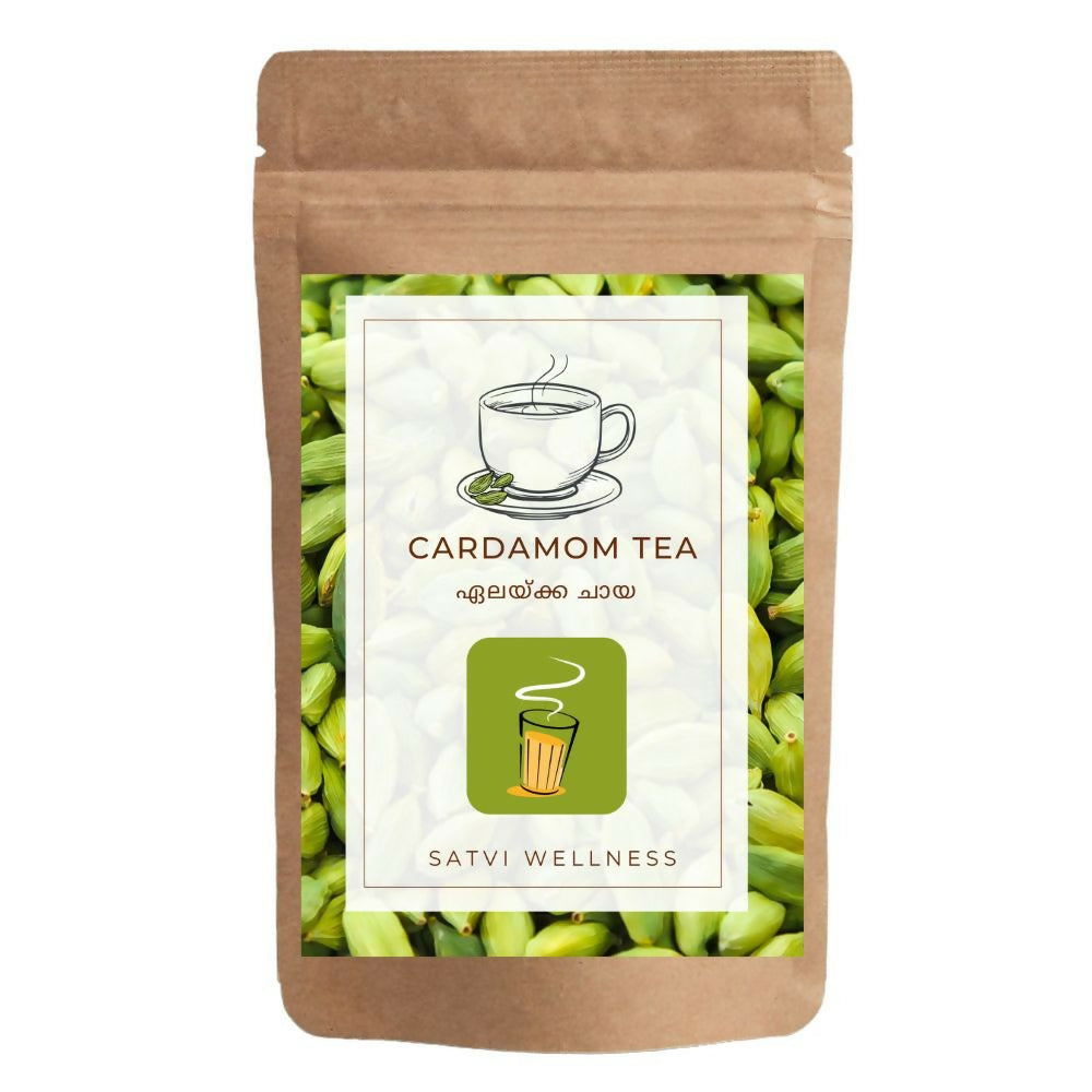 Satvi Wellness Cardamom Tea | Elachi tea | Natural Cardamon with Black Tea 