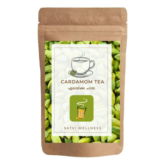 Satvi Wellness Cardamom Tea | Elachi tea | Natural Cardamon with Black Tea 