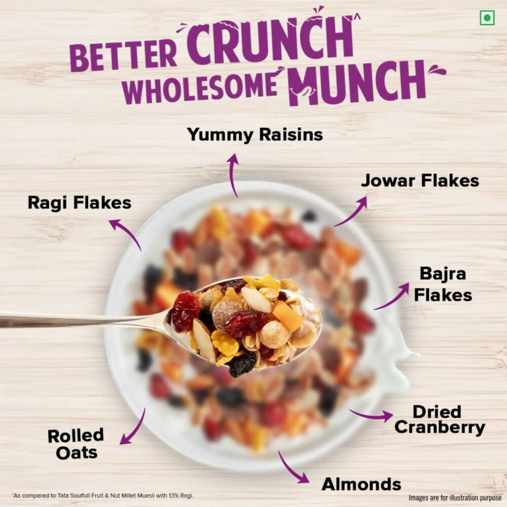 Tata Soulfull Millet Muesli Breakfast Cereals (Fruit & Nut) - Grab2buy