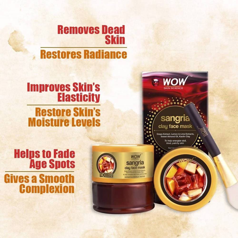 Wow Skin Science Sangria Clay Face Mask  Grab2Buy Wow Skin Science Grab2Buy