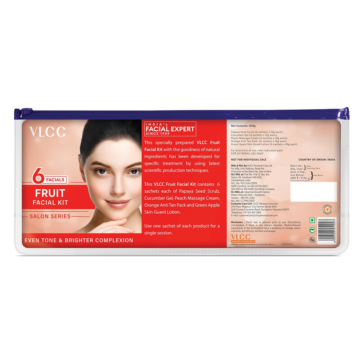VLCC Salon Series Fruit Facial Kit - (6 Facials) For Lightens Dark Spots & Brightens Skin Tone  Grab2Buy VLCC Grab2Buy