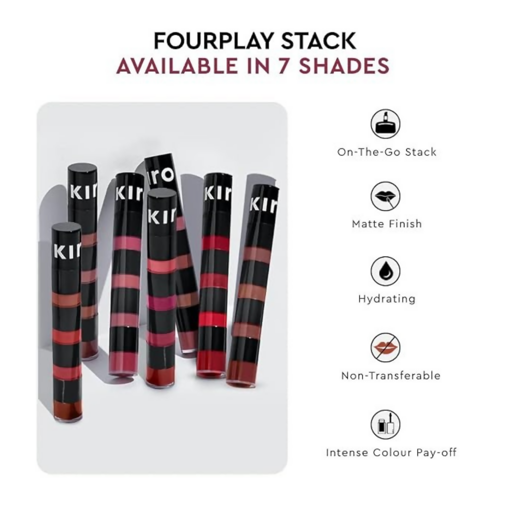 Kiro Four Play Non-Stop Airy Matte Liquid Lip Stack – Elite Berry Quad