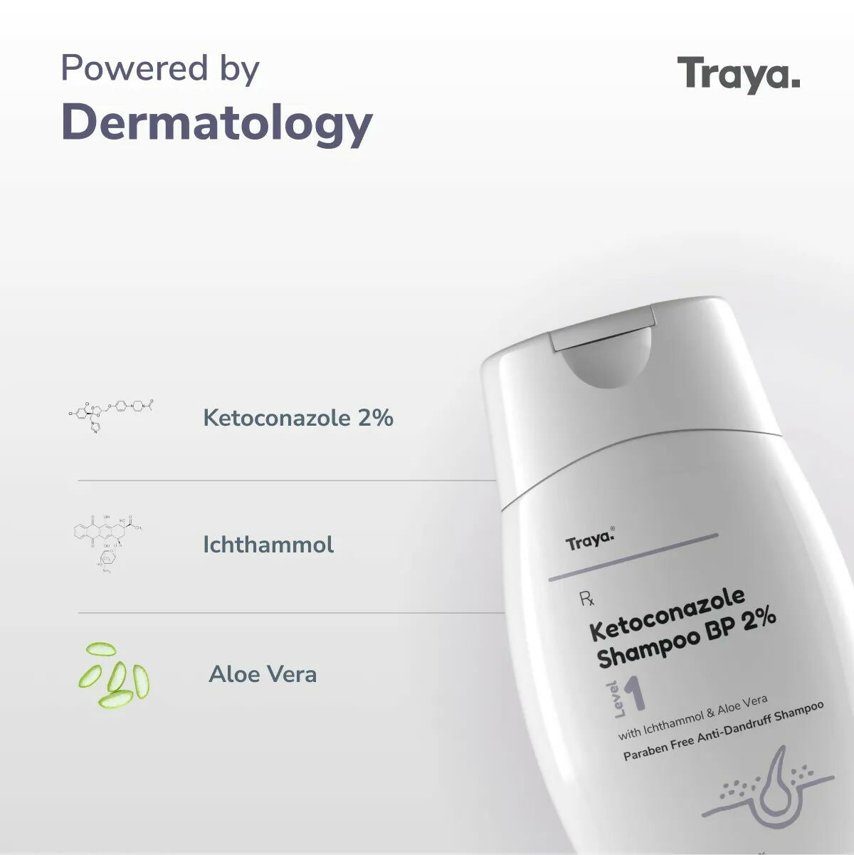 Traya Ketoconazole Shampoo BP 2% with Ichthammol & Aloe Vera  Grab2Buy Traya Grab2Buy