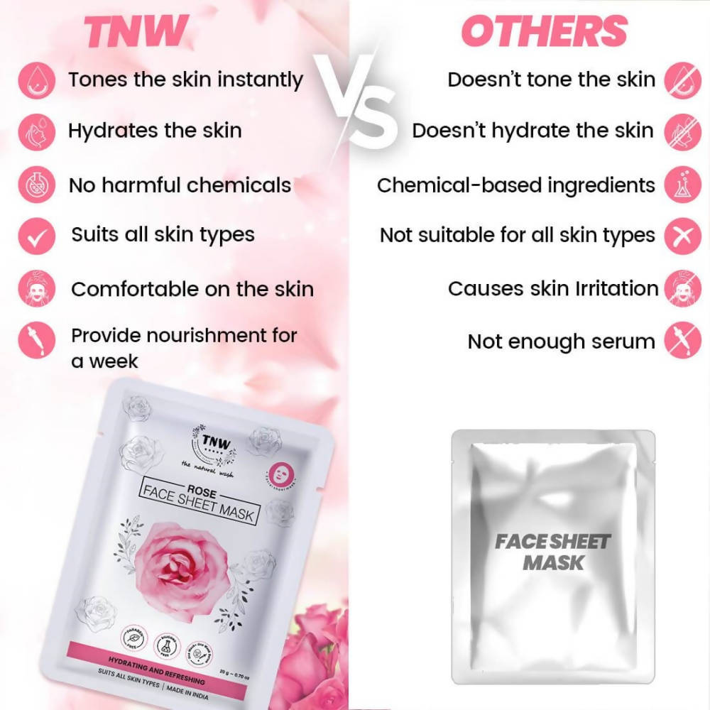 The Natural Wash Rose Face Sheet Mask  Grab2Buy The Natural Wash Grab2Buy