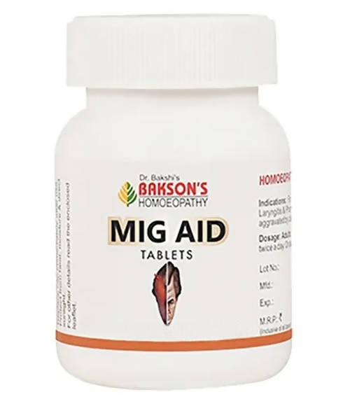 Bakson's Homeopathy Mig Aid Tablets  Grab2Buy Bakson's Grab2Buy