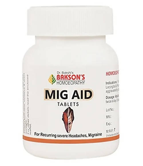 Bakson's Homeopathy Mig Aid Tablets 