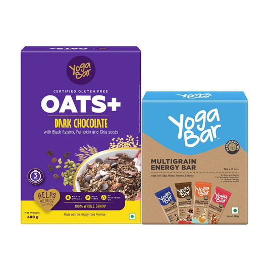 Yoga Bar Multigrain Energy Snack Bars - Dark Chocolate Flavour Premium Super Oats Combo  Grab2Buy Yoga Bar Grab2Buy