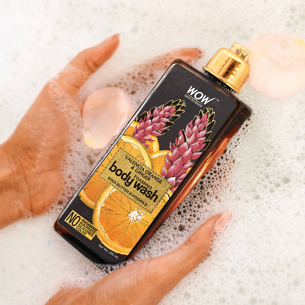 Wow Skin Science Valencia Orange & Ginger Foaming Body Wash  Grab2Buy Wow Skin Science Grab2Buy