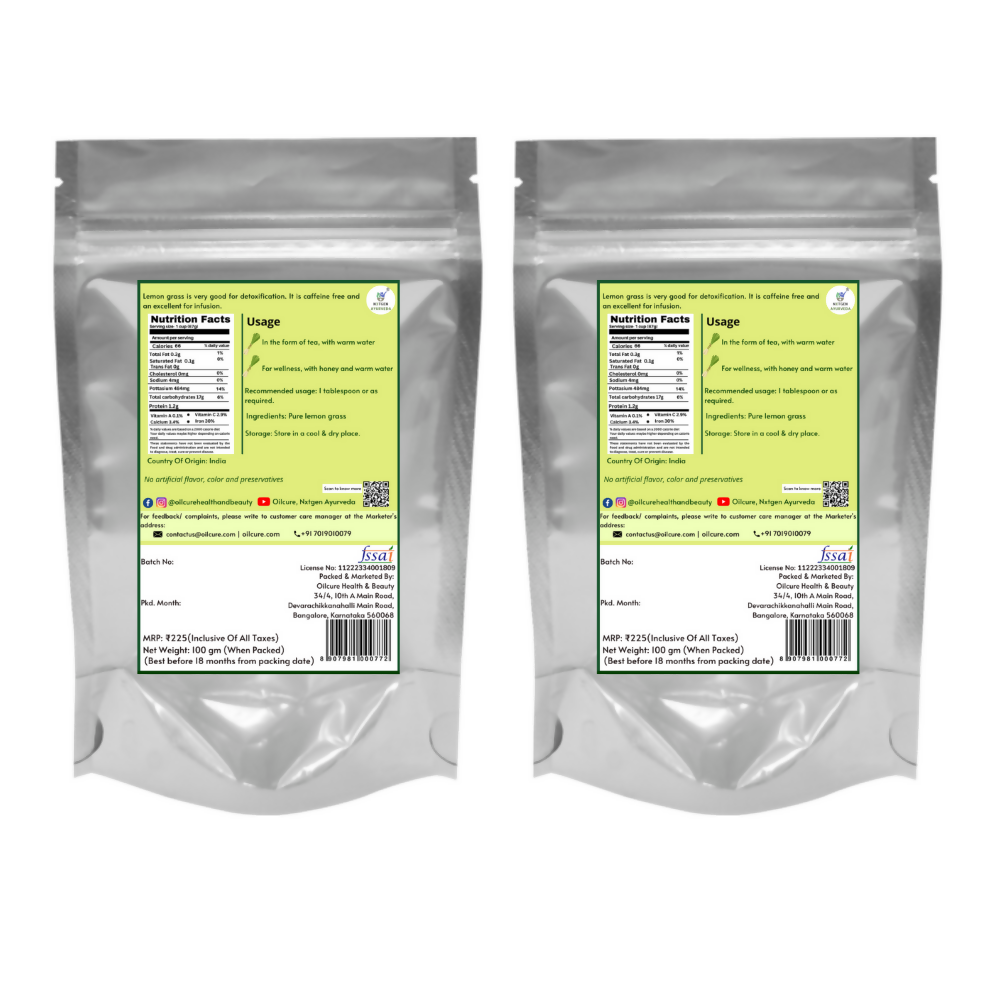 Nxtgen Ayurveda Lemon Grass Pure Infusion - Grab2buy