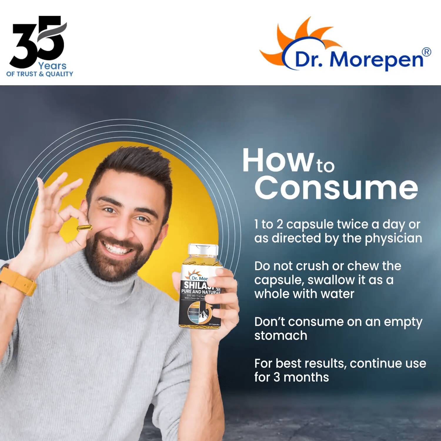 Dr. Morepen S J Capsules and Testosterone Booster Tablets Combo - Grab2buy