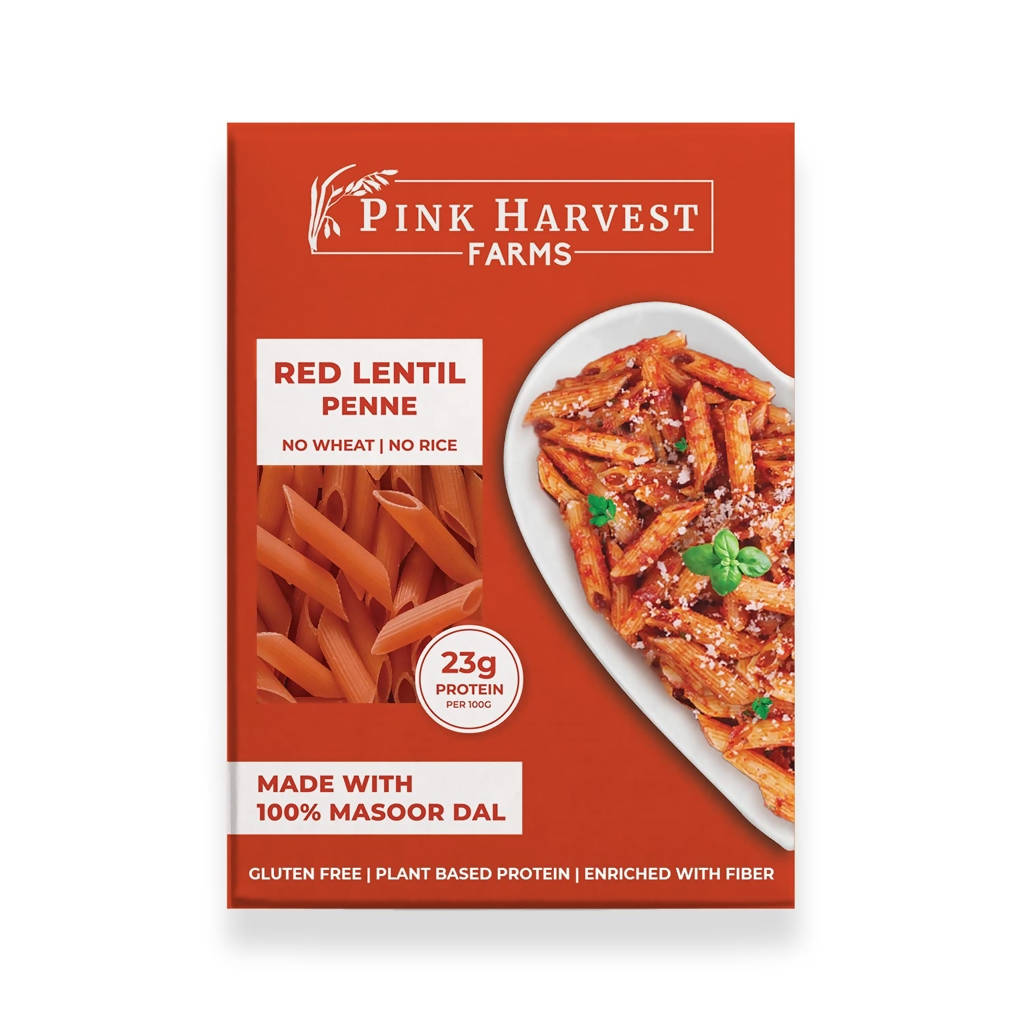 Pink Harvest Red Lentil Penne Pasta - Grab2buy