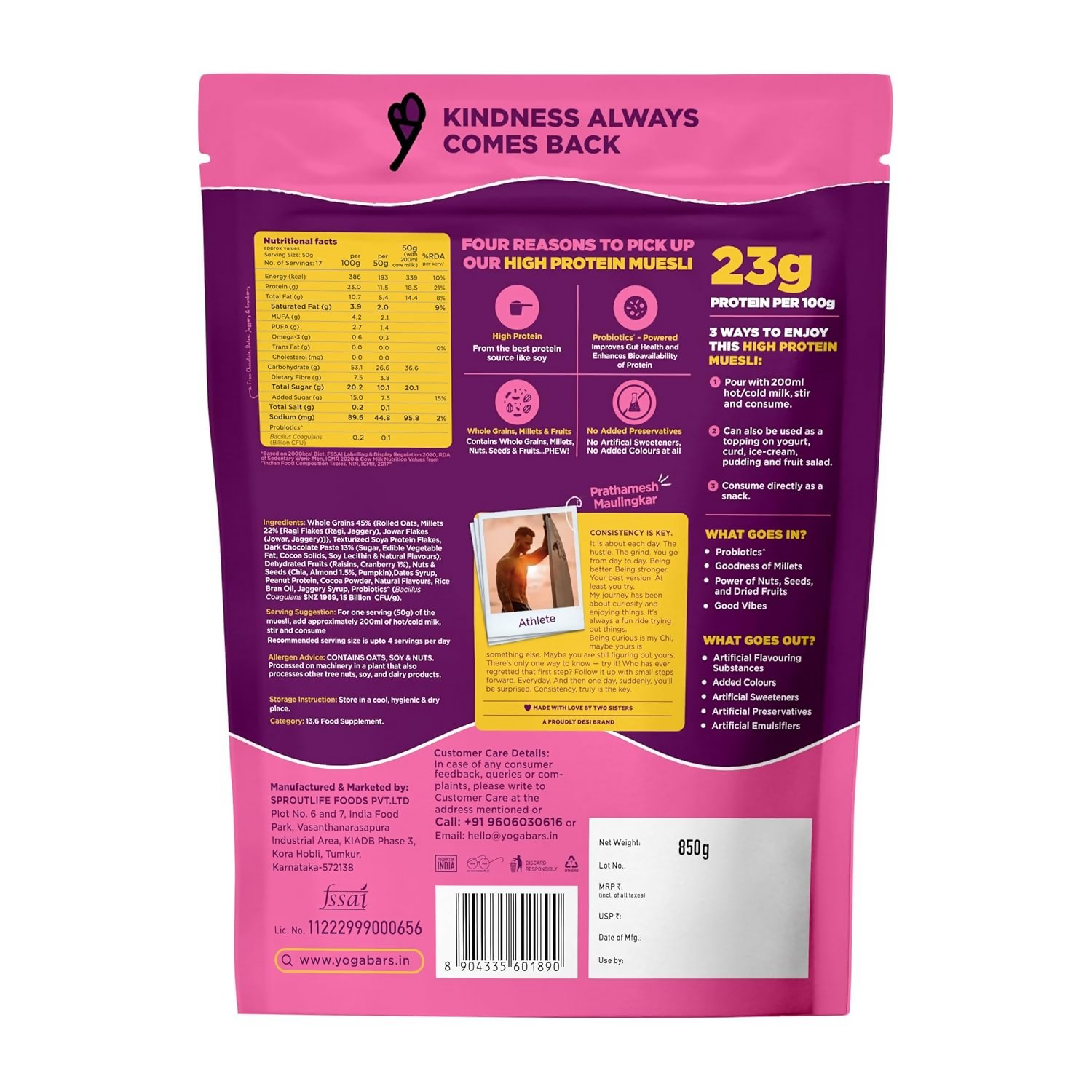 Yoga Bar High Protein Muesli - Choco Almond  Grab2Buy Yoga Bar Grab2Buy