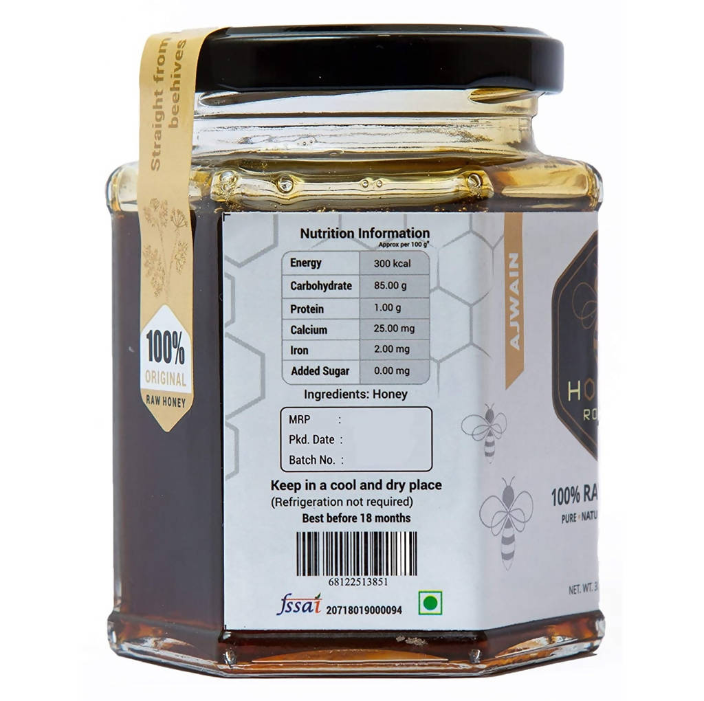 Honey Roots Ajwain Flavor Raw Honey 