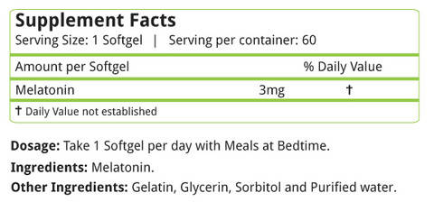 Nature's Velvet Melatonin Softgels 