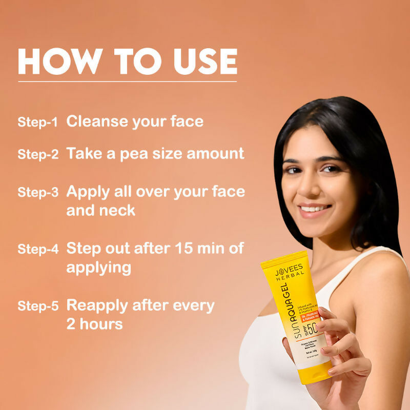 Jovees Herbal Sun Aqua Gel SPF 50 PA+++ Lightweight Texture 