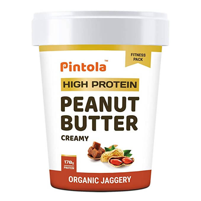 Pintola High Protein Creamy Peanut Butter with Organic Jaggery 