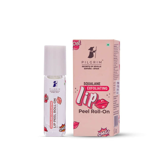 Pilgrim Spanish Lip Peel Roll-on with Lactic Acid & Hyaluronic Acid For Soft & Glossy Lips, Hydrating Dry & Flaky Lips - Grab2buy