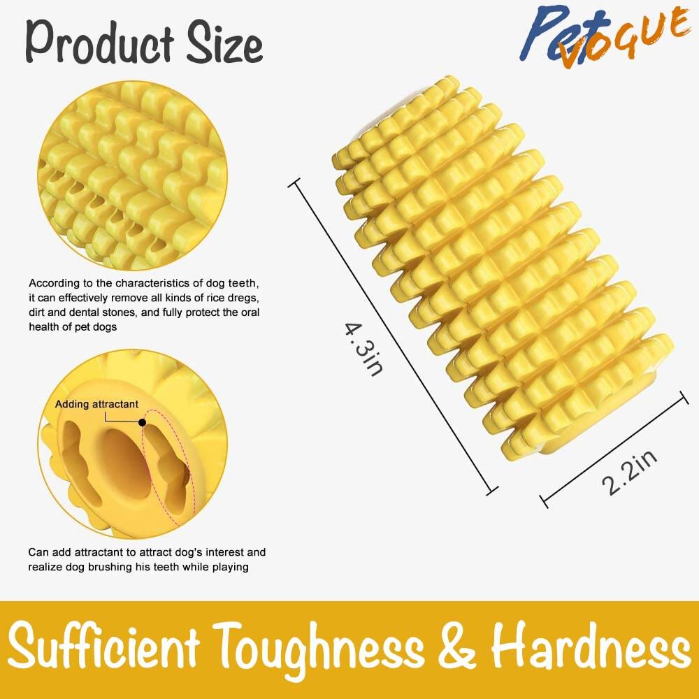 PetVogue Dog Chew Toys for Aggressive Chewer Teeth Cleaning Dog Toothbrush Toys