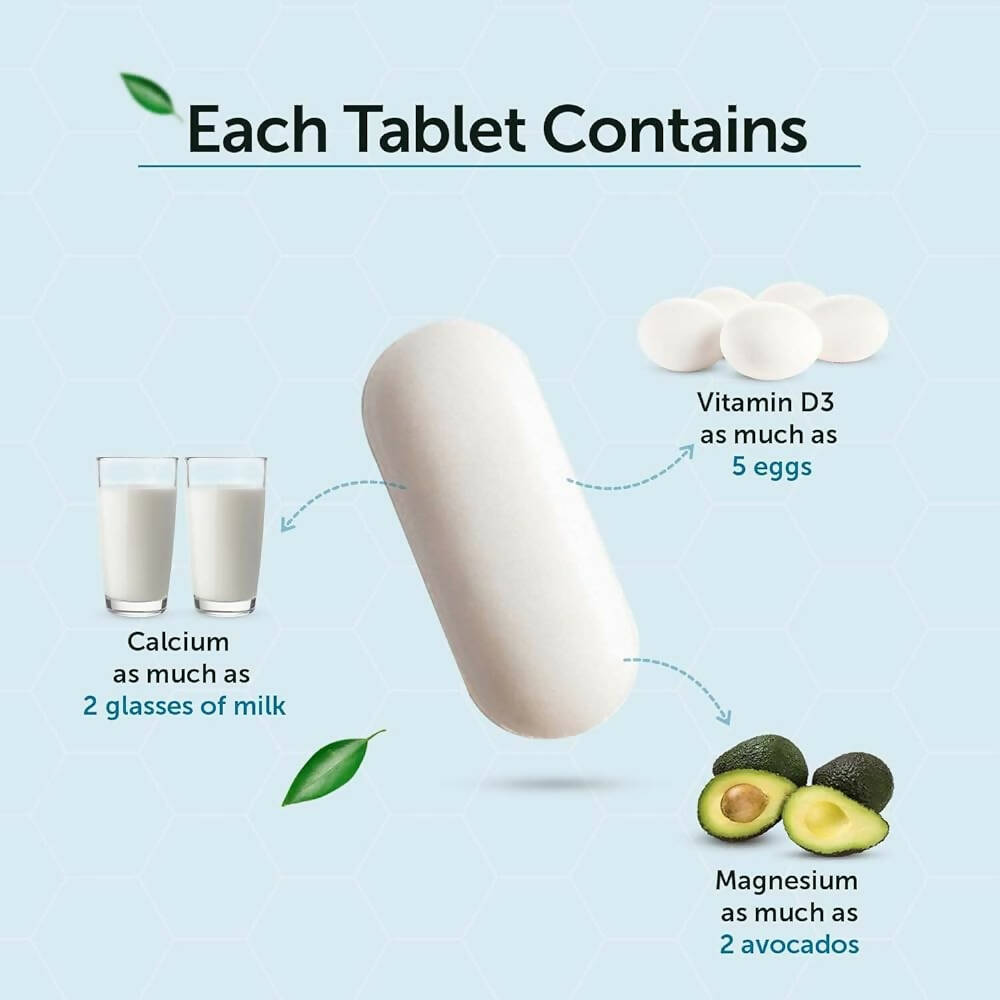 Neuherbs True Calcium 1000mg With Natural Vitamin D3 Tablets - Grab2buy