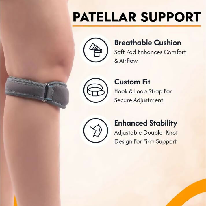 Orth-rem Patella Stabilizer (Pair) Knee Support Strap 