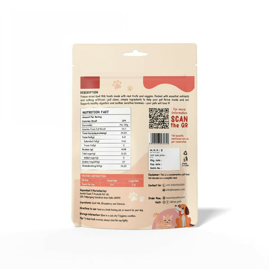Hye Pets Super Treats For Super Pets – Freeze Dried Treats Made With Goat Milk, Strawberry & Banana 