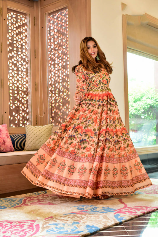 Casual Designer Multi Cotton Silk Gown - Anbazaar - Grab2buy