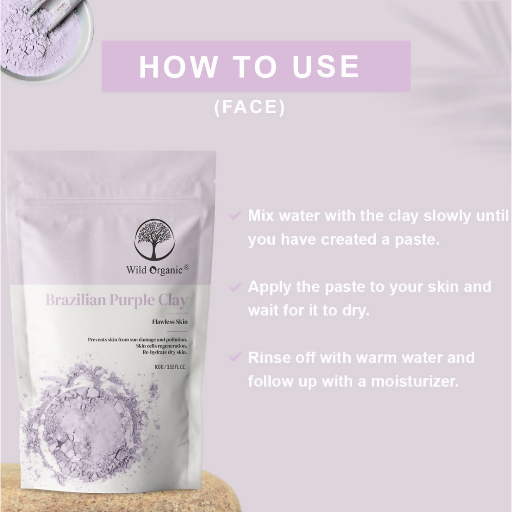 Wild Organic Brazilian Purple Flawless Skin Clay Powder  Grab2Buy Wild Organic Grab2Buy