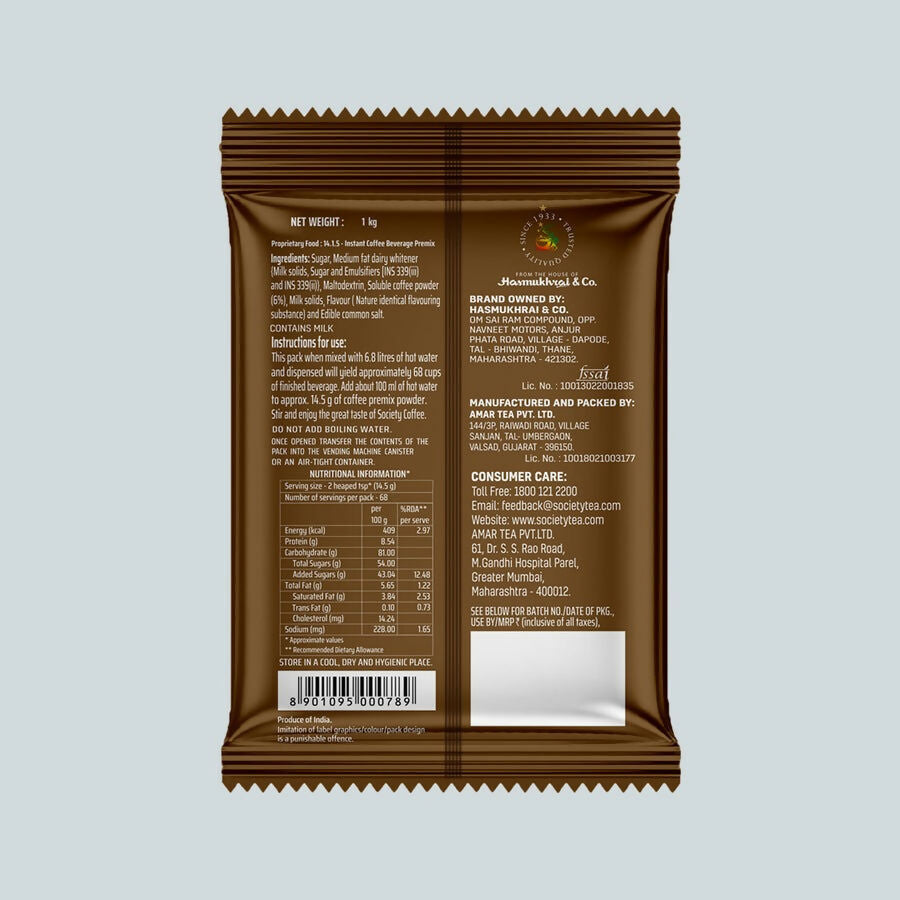 Society Daily Coffee Premix Pouch 