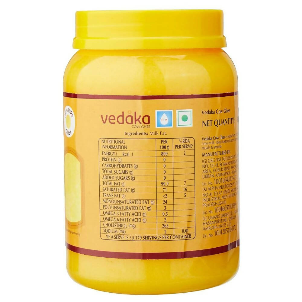 Vedaka Desi Cow Ghee with Rich Aroma | Bilona Method | Hand-Curd-Churned | Traditional, Pure, Natural & Healthy 