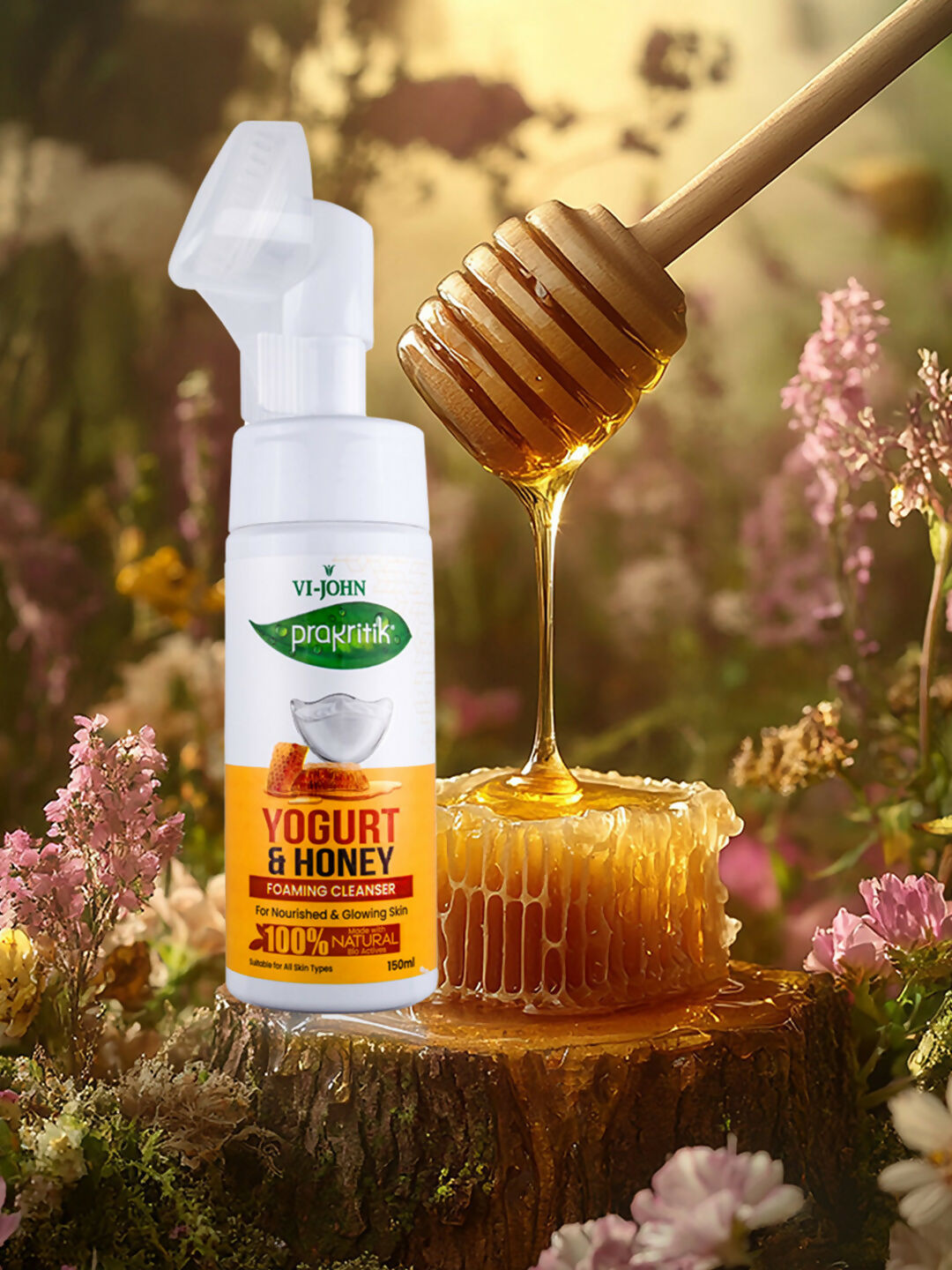 VI-JOHN Prakritik Yogurt & Honey geling Face wash Restores glow, Made With 100% Natural Bio Actives  Grab2Buy VI-JOHN Grab2Buy