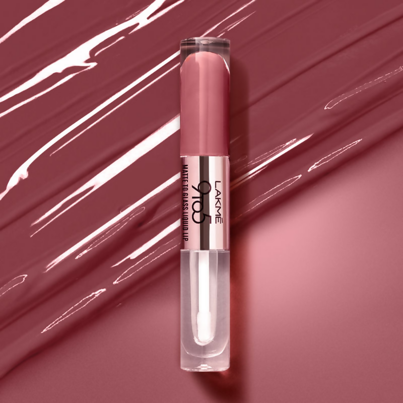 Lakme 9 To 5 Matte To Glass Liquid Lip - Fuchsia Pink