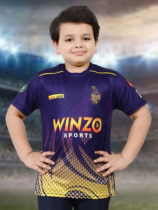 Baesd Boys Sports Round Neck Printed Cricket Jersey IPL, T20 T-shirt 