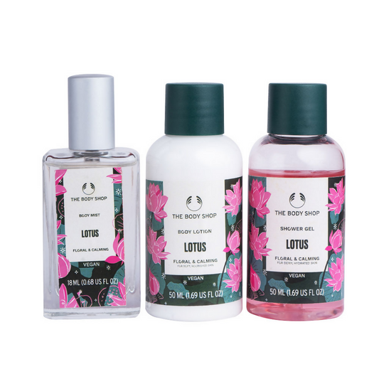 The Body Shop Lotus Shower Gel Body Lotion & Body Mist Gift Set