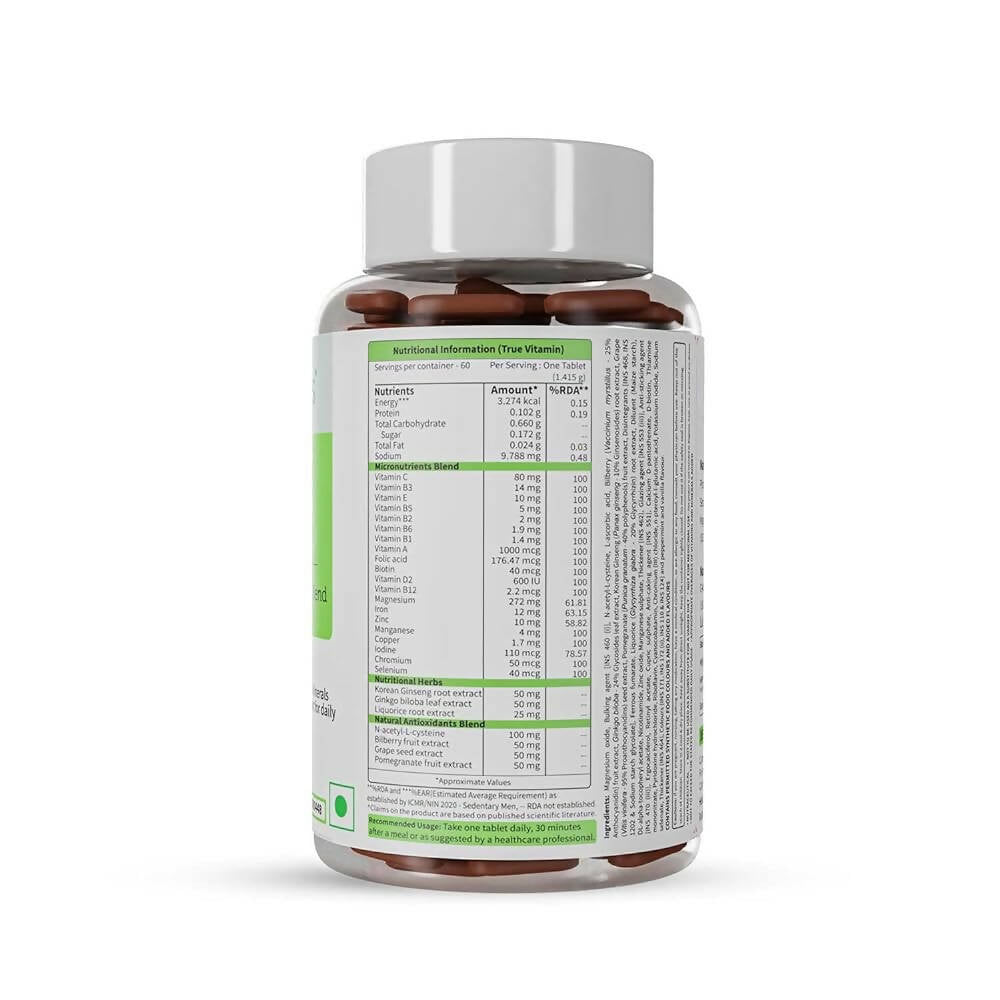 Neuherbs True Vitamin Tablets - Pomegranate Flavor 