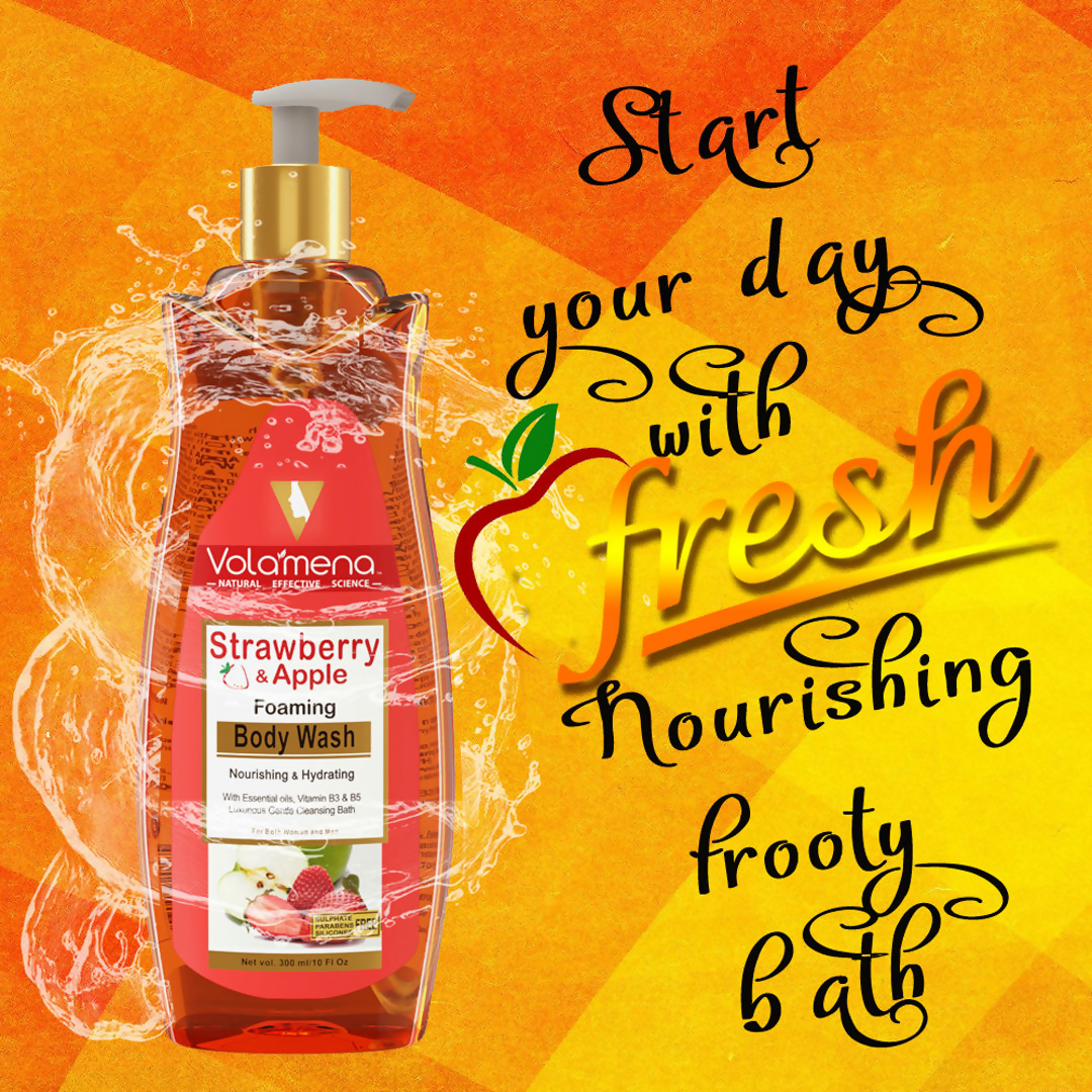 Volamena Strawberry & Apple Foaming Body Wash  Grab2Buy Volamena Grab2Buy