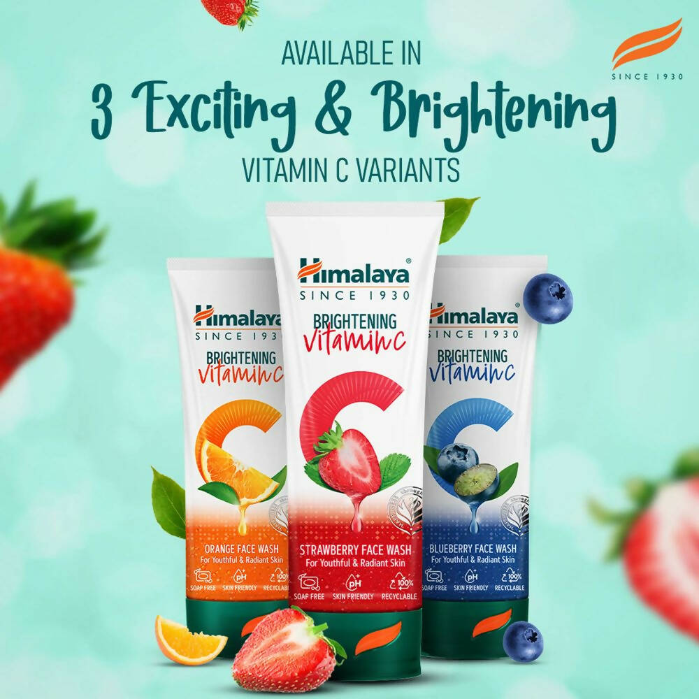 Himalaya Herbals Brightening Vitamin C Strawberry Face Wash - Distacart