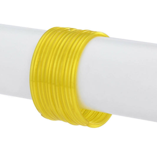 Afast Shining Yellow Glass Wedding, Party, Daily Use Bangle Set, Set Of 12 - Grab2buy
