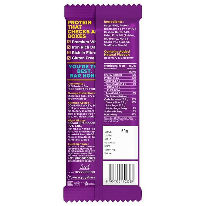 Yoga Bar Protein Bar - Blueberry Blast  Grab2Buy Yoga Bar Grab2Buy
