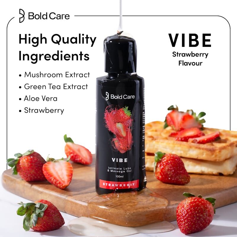 Bold Care Vibe Strawberry Flavor Massage Gel 