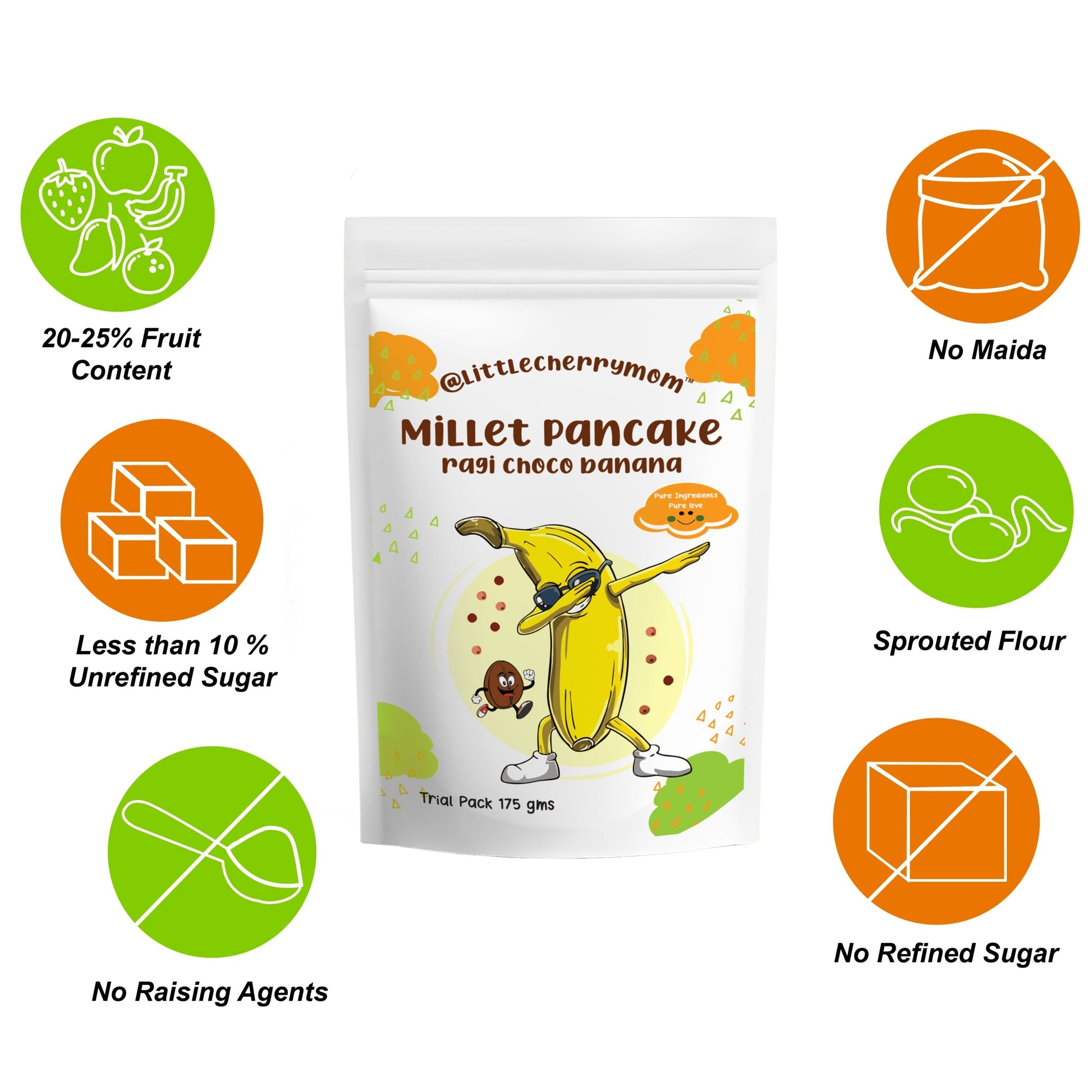 Littlecherrymom Pancake Mix Ragi Choco Banana 