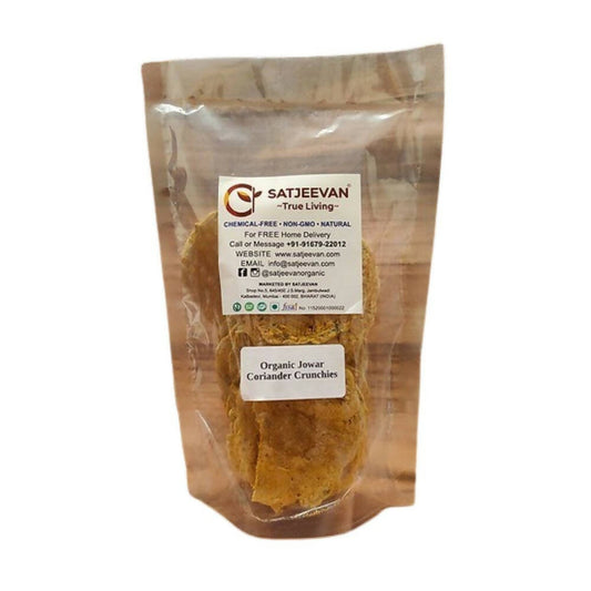 Satjeevan Organic Jowar Coriander Crunchies | Grab2Buy