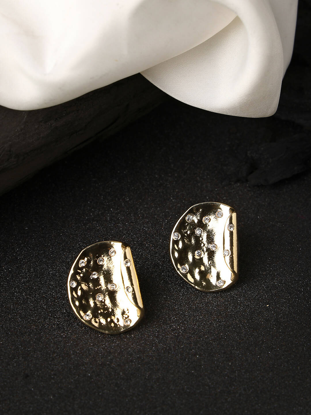 NVR Women Gold-Plated Contemporary Studs Earrings - Grab2buy