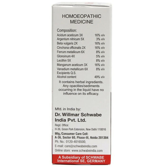 Dr. Willmar Schwabe India Willfort Anemia Drops - Grab2buy