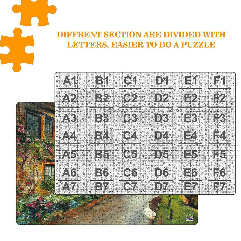 Webby Wooden Mediterranean Village Jigsaw Puzzle - 1000 Pcs  Grab2Buy Webby Grab2Buy