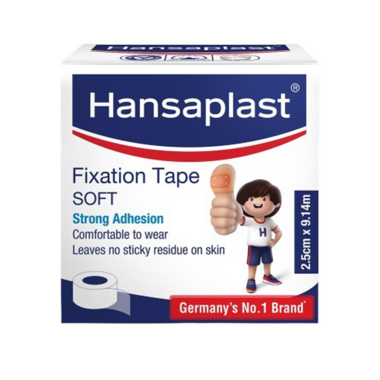 Hansaplast Soft Fixation Tape for Wound Dressing - 2.5cm X 9mtr (12 Count (Pack of 1)) 