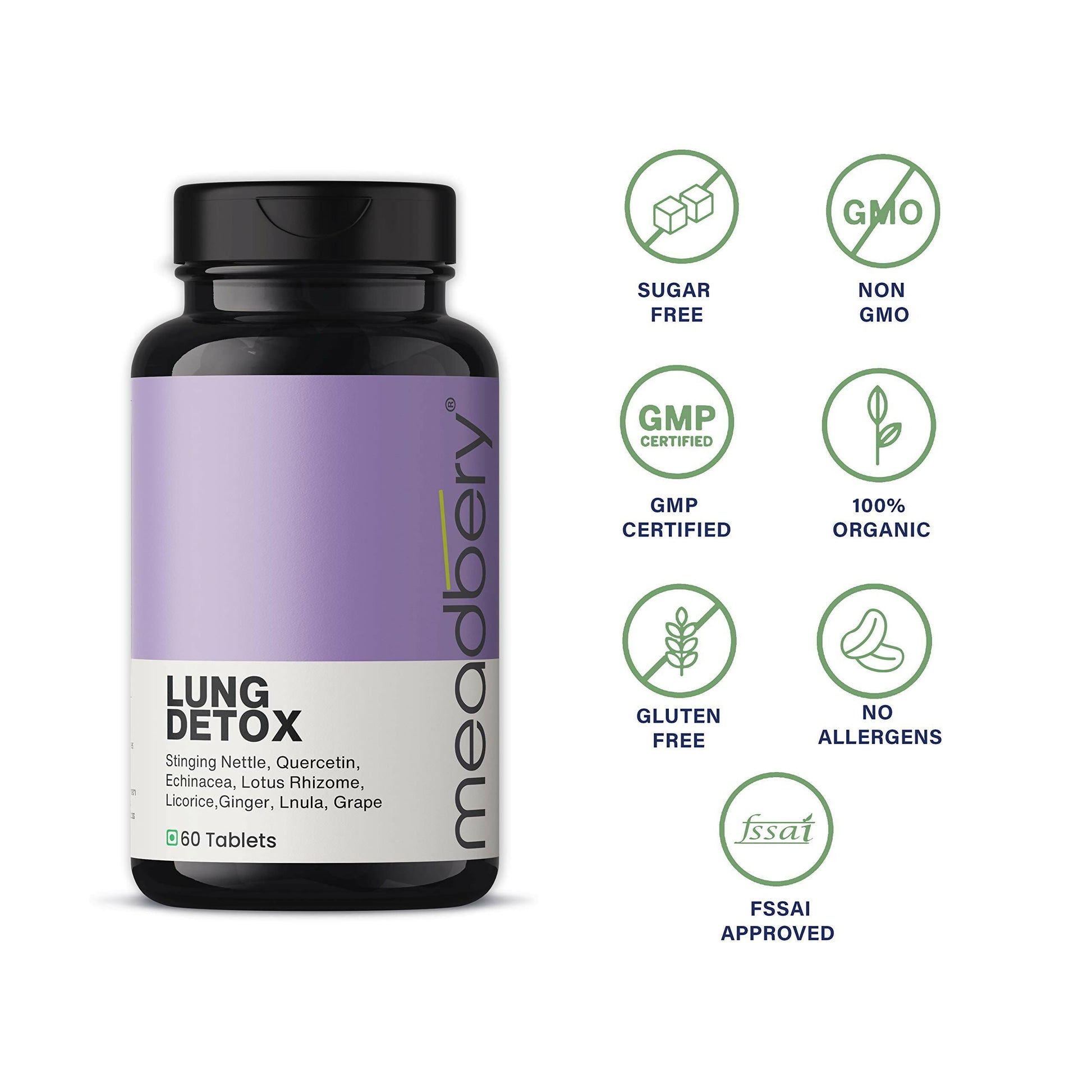 Meadbery Lung Detox Tablets 